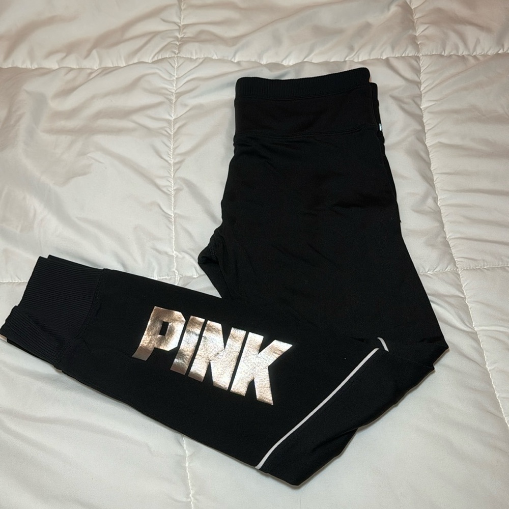 Victoria’s Secret PINK Ultimate Logo Leggings Black Size Small